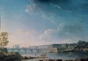 The Ile Saint-Louis and the Pont de la Tournelle c.1780