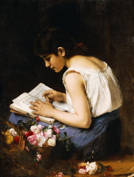 A Girl Reading von Alexei Alexevich Harlamoff