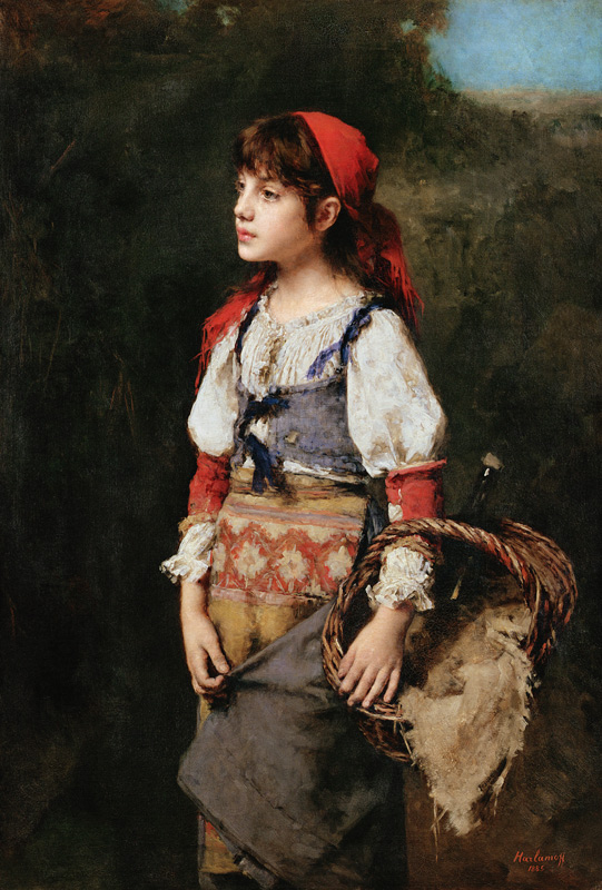 A Pretty Peasant Girl von Alexei Alexevich Harlamoff
