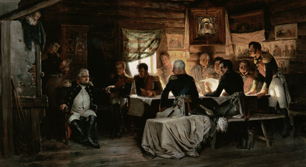 Lagebesprechung in Fili, 1812 von Alexej Danilovich Kivschenko