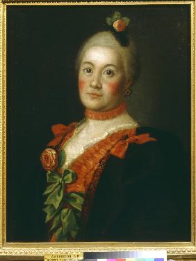 Porträt von Fürstin Tatjana Alexejewna Trubezkaja 1761