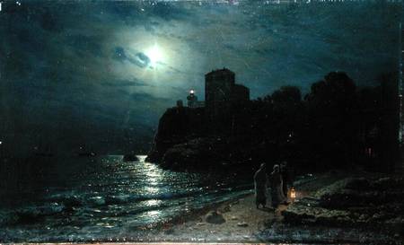 Moonlight on the Edge of a Lake von Alexej Savrasov