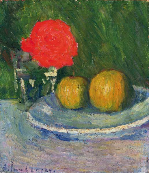 Apples and a Rose von Alexej von Jawlensky