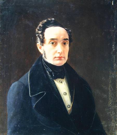Portrait of the author Ivan Panayev (1812-62) von Alexej Wassiljewitsch Tyranow