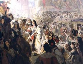 The Return of Charles II (1630-85) to Whitehall in 1660 1867
