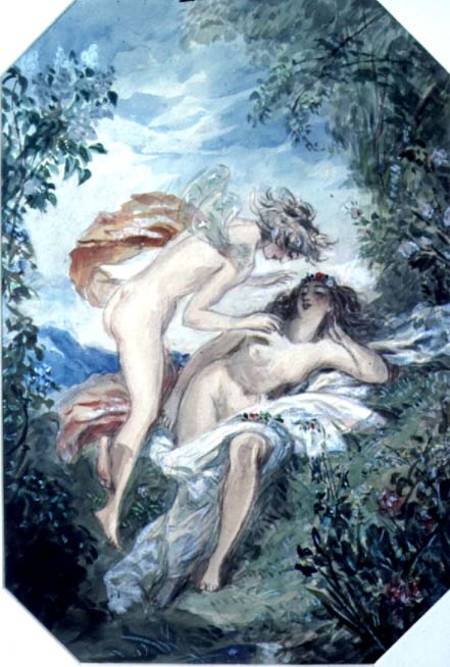 Flora and Zephyr von Alfred-Edward Chalon