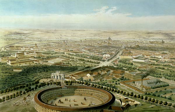 Aerial View of Madrid from the Plaza de Toros von Alfred Guesdon