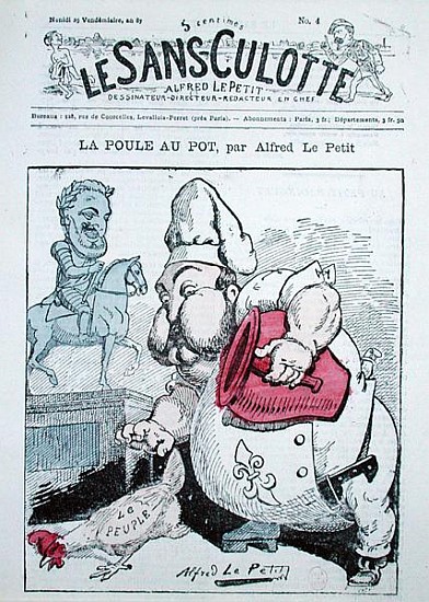 Le Poule au Pot'', caricature of Henri Charles Ferdinand Marie Dieudonne (1820-83) Count of Chambord von Alfred Le Petit