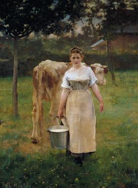 Das Mädchen mit dem Milcheimer 1887