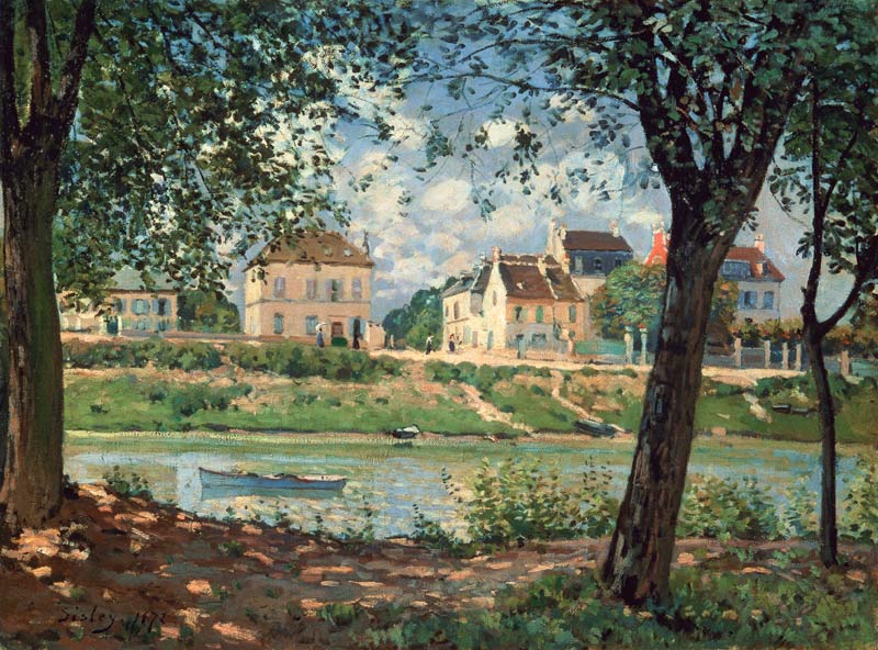 Dorf am Ufer der Seine von Alfred Sisley