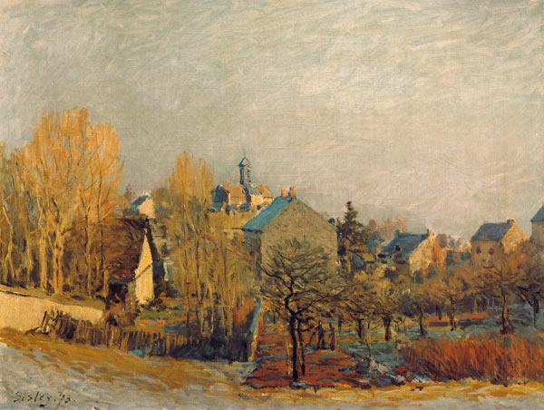 Frostige Landschaft in Louveciennes von Alfred Sisley