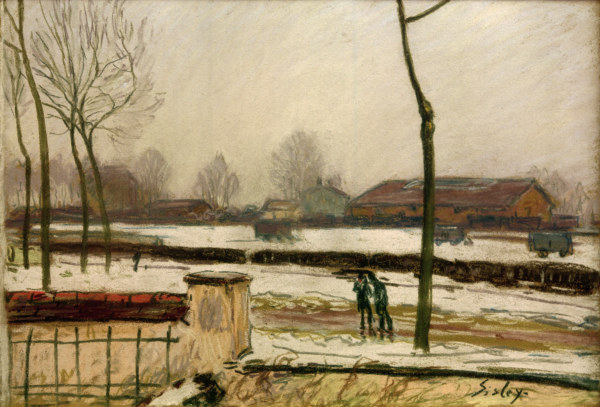 A.Sisley, Winterlandschaft von Alfred Sisley