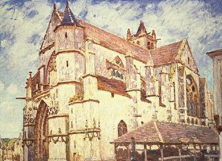 The Church at Moret, Evening von Alfred Sisley