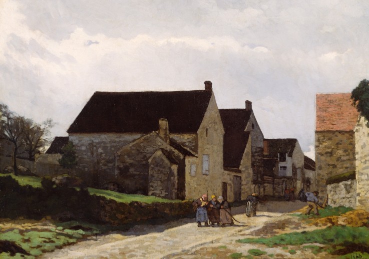 Dorfstrasse in Marlotte von Alfred Sisley