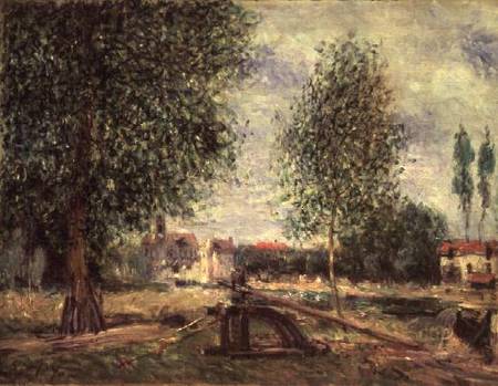 Landscape at Moret-sur-Loing von Alfred Sisley