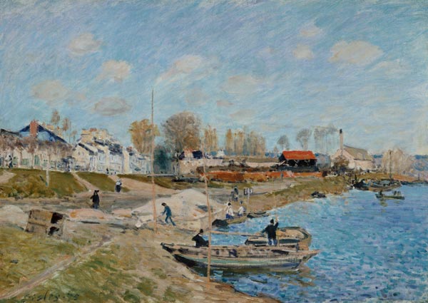 The Quay at Sable near Port-Marly von Alfred Sisley