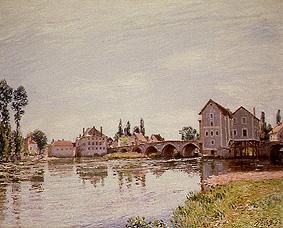 Moret, Fluss und Brücke von Alfred Sisley