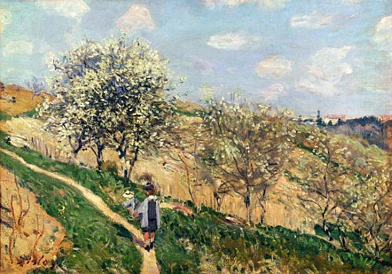Springtime at Bougival von Alfred Sisley