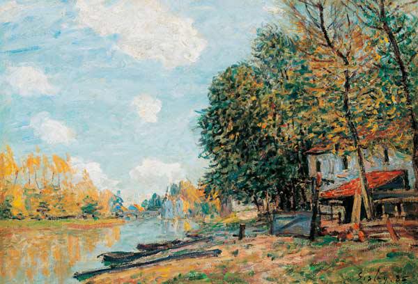 Moret. Die Ufer des Loing 1885