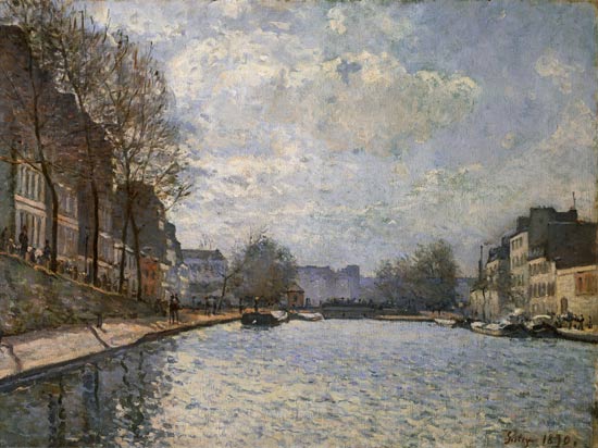View of the Canal Saint-Martin, Paris von Alfred Sisley