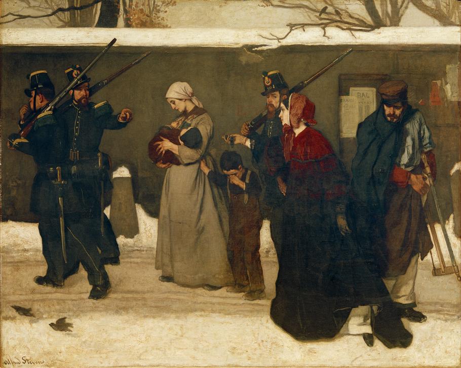 Ce qu’on s’appelle le vagabondage (Les Chasseurs de Vincennes) von Alfred Stevens
