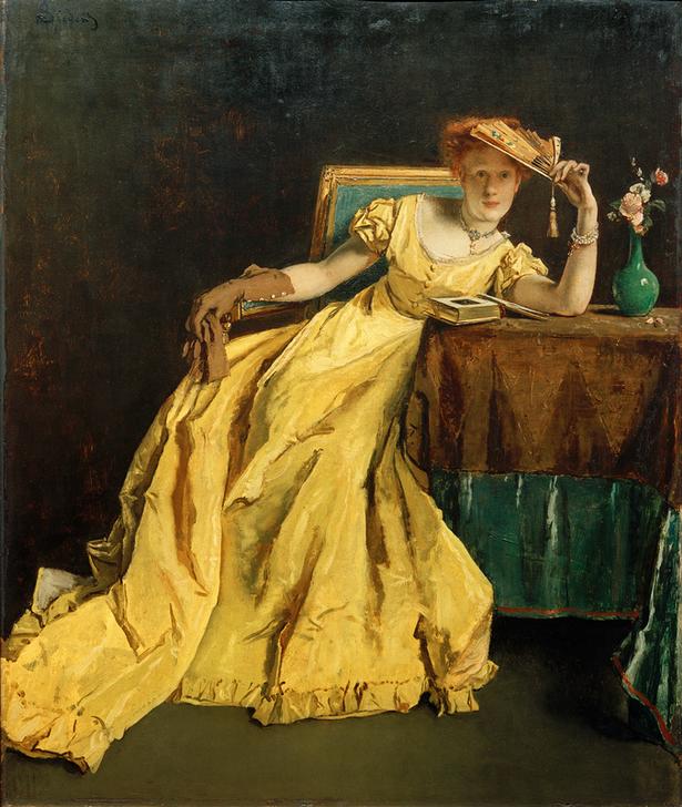 Die Dame in Gelb od. Erinnern von Alfred Stevens