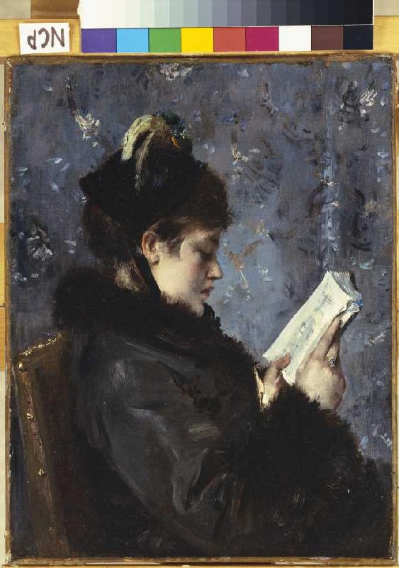 Portrait von Madame Brizat, Mitglied der Comédie Francaise. von Alfred Stevens