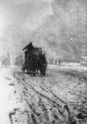 Die Fifth Avenue im Schneegestöber 1896