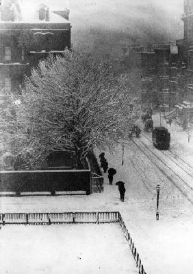 Straßenbild im Winter 1907