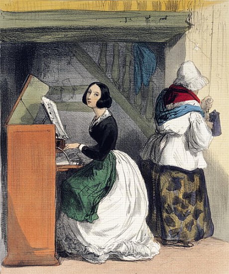 A Music School Pupil, from ''Les Femmes de Paris'', 1841-42 von Alfred Andre Geniole