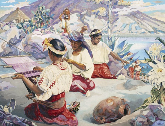 The Weavers of Atitlan von Alfredo Gálvez Suárez