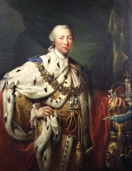 Portrait of George III (1738-1820) in his Coronation Robes von Allan Ramsay