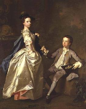 The Hon. Rachel Hamilton and her brother, the Hon. Charles Hamilton 1740