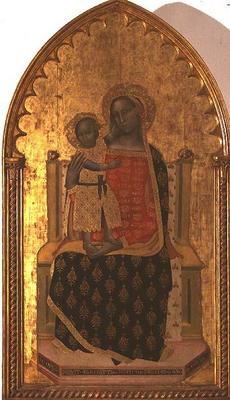 Madonna and Child Enthroned, 1372 (tempera on panel) von Allegretto Nuzi