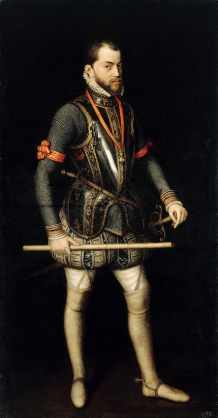Porträt von König Philipp II. von Spanien und Portugal (1527-1598) von Alonso Sanchez Coello