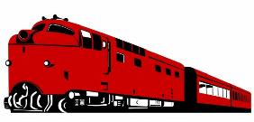 Red diesel train
