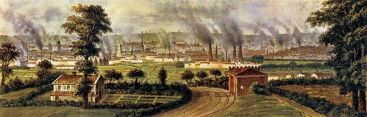 Leeds from Rope Hill, c.1840 (colour litho) von Alphonse Douseau
