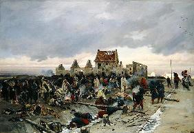Bivouac at Le Bourget after the Battle of 21st December 1870, 1872 (oil on canvas) 19th