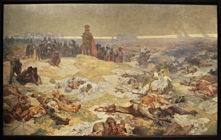 Nach der Schlacht bei Grunwald. (Gemäldezyklus Das Slawische Epos) von Alphonse Mucha