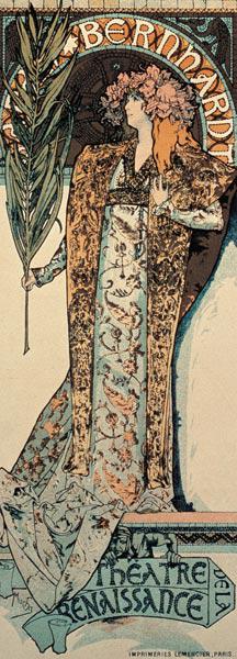 Gismonda, das erste Plakat von Mucha für Sarah Bernhard und das Théatre de Renaissance, 1894