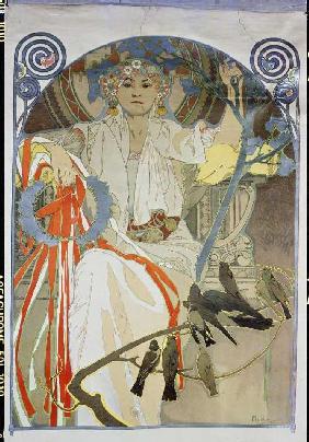 Plakat für das Gesangs- und Musikfest Frühling 1914 in Prag 1914