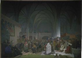 Das slawische Epos: Die Predigt Jan Hus' in der Bethlehemskapelle 1916 1414