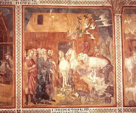 Noah leading the Animals into the Ark von also Manfredi de Battilori Bartolo di Fredi