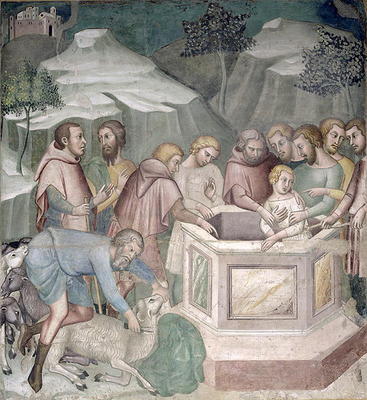 Joseph Thrown in a Well by his Brothers, 1356-67 (fresco) von also Manfredi de Battilori Bartolo di Fredi