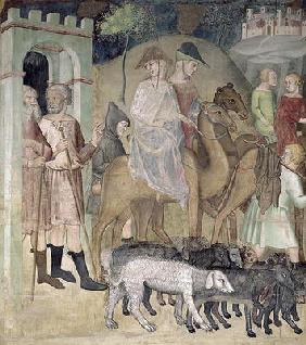 The Journey of Abraham and Lot, 1356-67 (fresco) 06th-