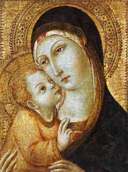 Madonna and Child von also Ansano di Pietro di Mencio Pietro Sano di