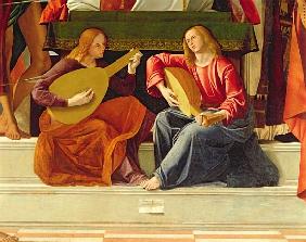 The angel musicians, from the altarpiece of Saint Ambrose (detail of 230093)