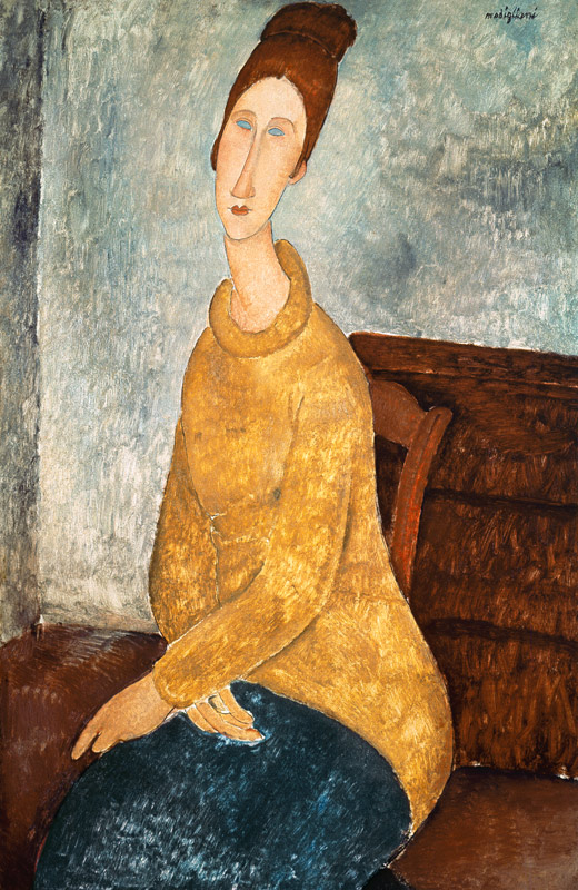 Jeanne Hebuterne in a Yellow Jumper von Amedeo Modigliani