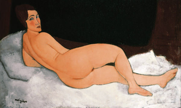 Liegender Akt (auf der linken Seite) von Amedeo Modigliani