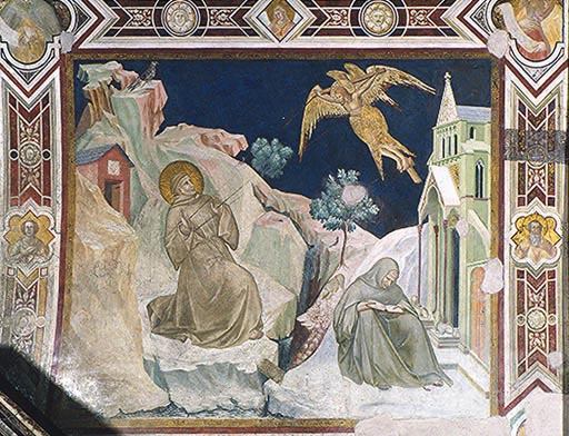 Die Stigmatisation des hl. Franziskus von Assisi auf dem Berg La Verna von Ambrogio Lorenzetti
